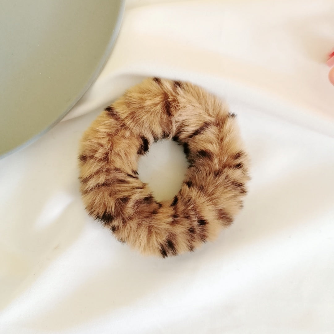 Mink Hair Tie Leopard