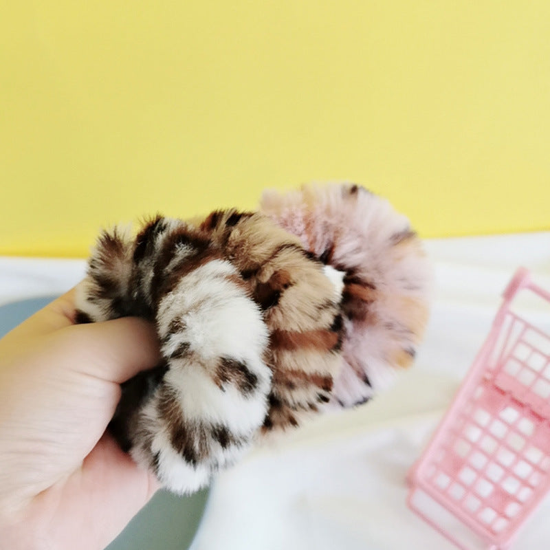 Mink Hair Tie Leopard